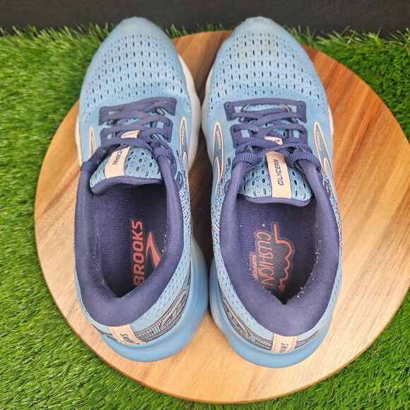 Brooks Glycerin 20 Shoes Womens Size 8.5 Blue White Athletic Running Sneakers - Picture 9 of 14